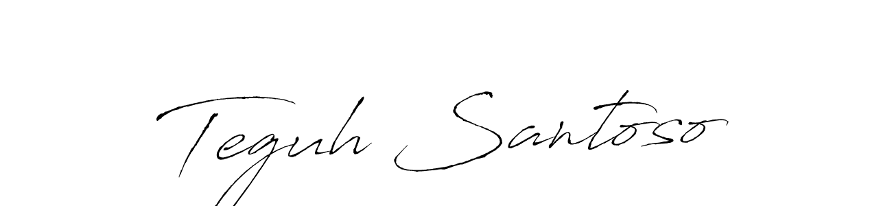 Create a beautiful signature design for name Teguh Santoso. With this signature (Antro_Vectra) fonts, you can make a handwritten signature for free. Teguh Santoso signature style 6 images and pictures png