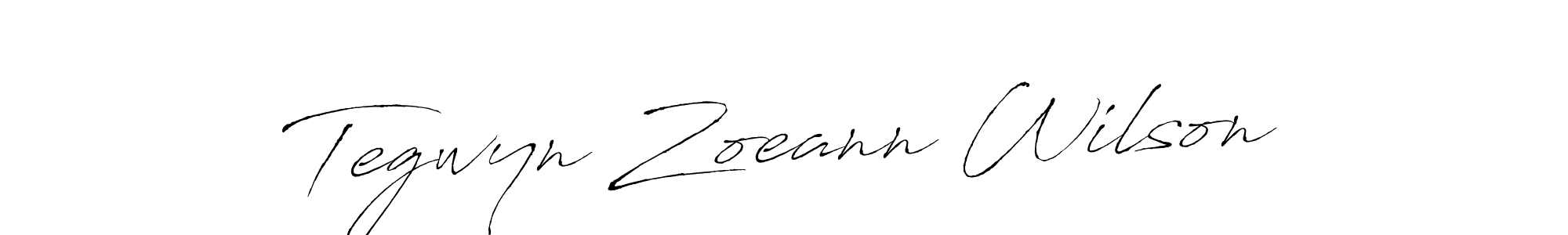 Create a beautiful signature design for name Tegwyn Zoeann Wilson. With this signature (Antro_Vectra) fonts, you can make a handwritten signature for free. Tegwyn Zoeann Wilson signature style 6 images and pictures png