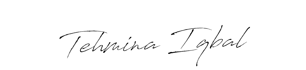 Make a beautiful signature design for name Tehmina Iqbal. With this signature (Antro_Vectra) style, you can create a handwritten signature for free. Tehmina Iqbal signature style 6 images and pictures png