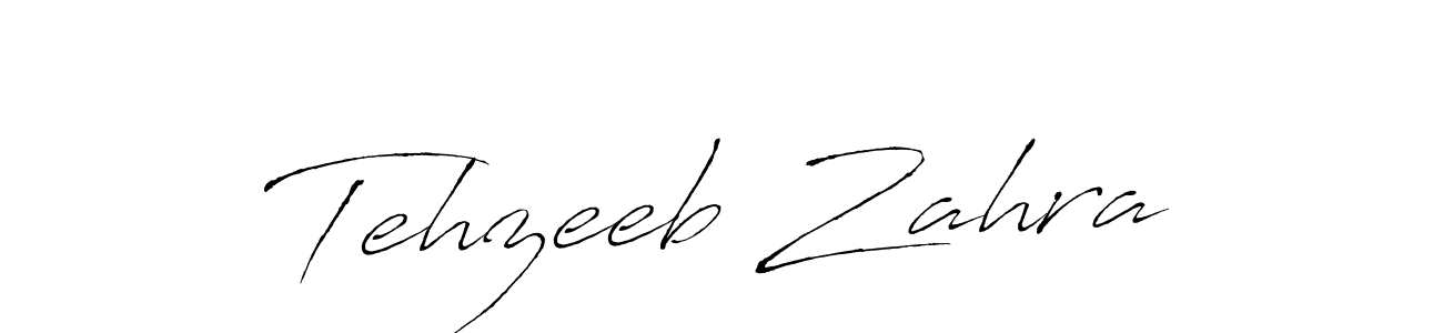 Create a beautiful signature design for name Tehzeeb Zahra. With this signature (Antro_Vectra) fonts, you can make a handwritten signature for free. Tehzeeb Zahra signature style 6 images and pictures png