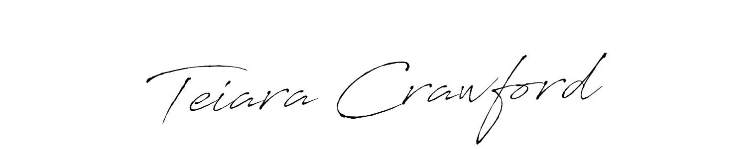 Make a beautiful signature design for name Teiara Crawford. With this signature (Antro_Vectra) style, you can create a handwritten signature for free. Teiara Crawford signature style 6 images and pictures png