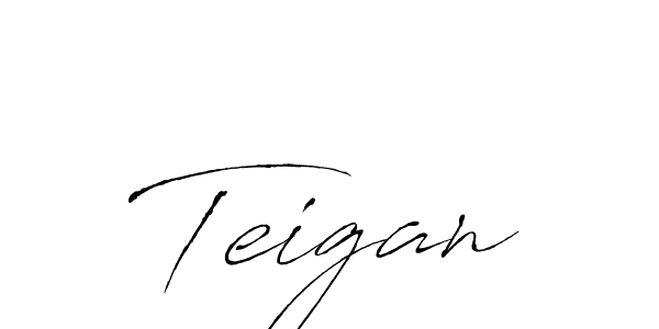 Use a signature maker to create a handwritten signature online. With this signature software, you can design (Antro_Vectra) your own signature for name Teigan. Teigan signature style 6 images and pictures png