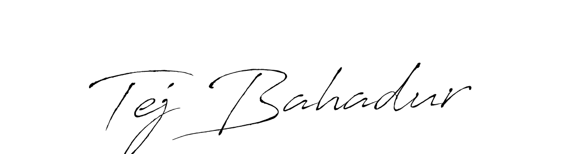 Use a signature maker to create a handwritten signature online. With this signature software, you can design (Antro_Vectra) your own signature for name Tej Bahadur. Tej Bahadur signature style 6 images and pictures png