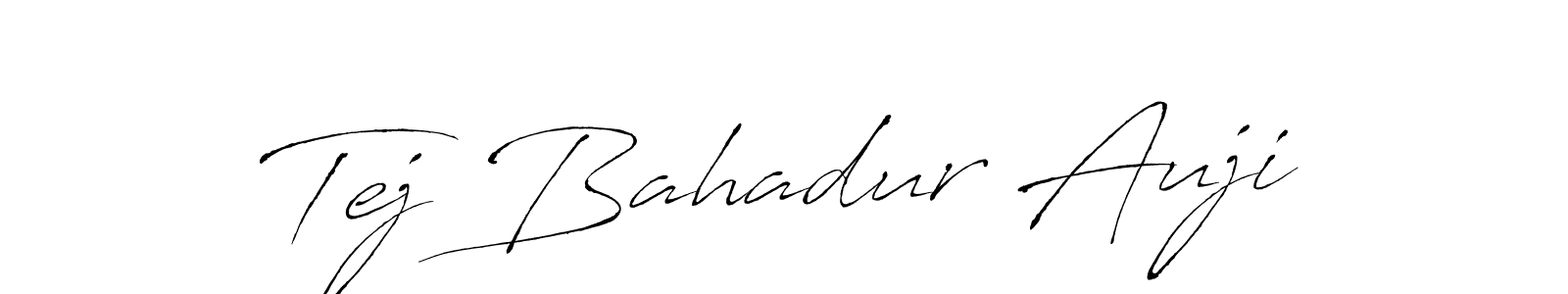 The best way (Antro_Vectra) to make a short signature is to pick only two or three words in your name. The name Tej Bahadur Auji include a total of six letters. For converting this name. Tej Bahadur Auji signature style 6 images and pictures png