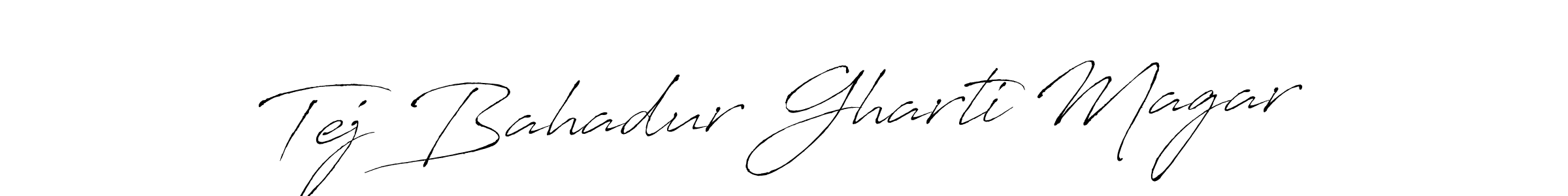 Design your own signature with our free online signature maker. With this signature software, you can create a handwritten (Antro_Vectra) signature for name Tej Bahadur Gharti Magar. Tej Bahadur Gharti Magar signature style 6 images and pictures png