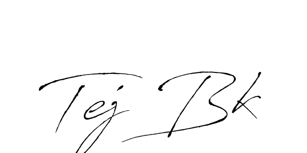Create a beautiful signature design for name Tej Bk. With this signature (Antro_Vectra) fonts, you can make a handwritten signature for free. Tej Bk signature style 6 images and pictures png