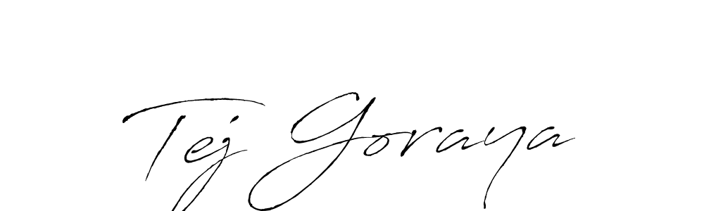 This is the best signature style for the Tej Goraya name. Also you like these signature font (Antro_Vectra). Mix name signature. Tej Goraya signature style 6 images and pictures png