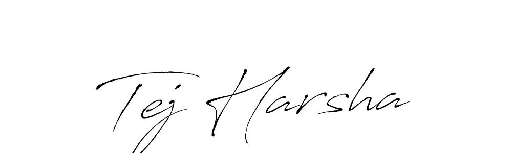 Tej Harsha stylish signature style. Best Handwritten Sign (Antro_Vectra) for my name. Handwritten Signature Collection Ideas for my name Tej Harsha. Tej Harsha signature style 6 images and pictures png