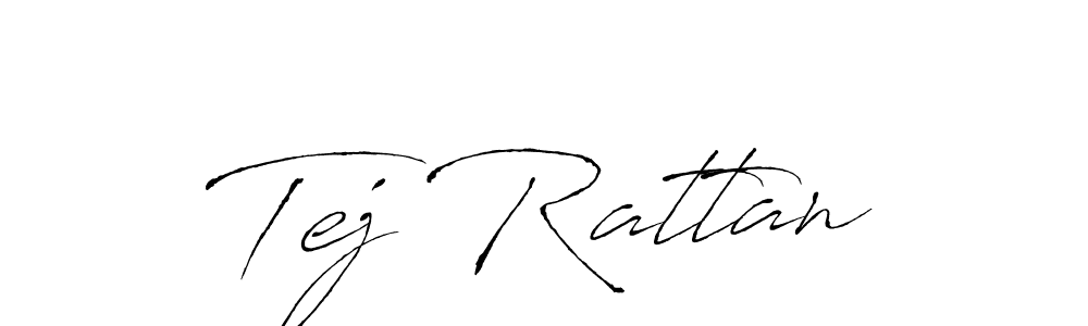 Make a beautiful signature design for name Tej Rattan. With this signature (Antro_Vectra) style, you can create a handwritten signature for free. Tej Rattan signature style 6 images and pictures png