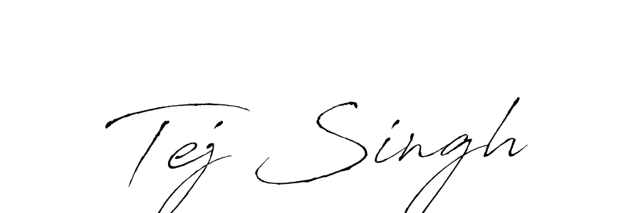 Make a beautiful signature design for name Tej Singh. With this signature (Antro_Vectra) style, you can create a handwritten signature for free. Tej Singh signature style 6 images and pictures png