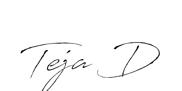 Design your own signature with our free online signature maker. With this signature software, you can create a handwritten (Antro_Vectra) signature for name Teja D. Teja D signature style 6 images and pictures png
