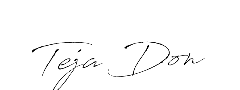 Make a beautiful signature design for name Teja Don. With this signature (Antro_Vectra) style, you can create a handwritten signature for free. Teja Don signature style 6 images and pictures png