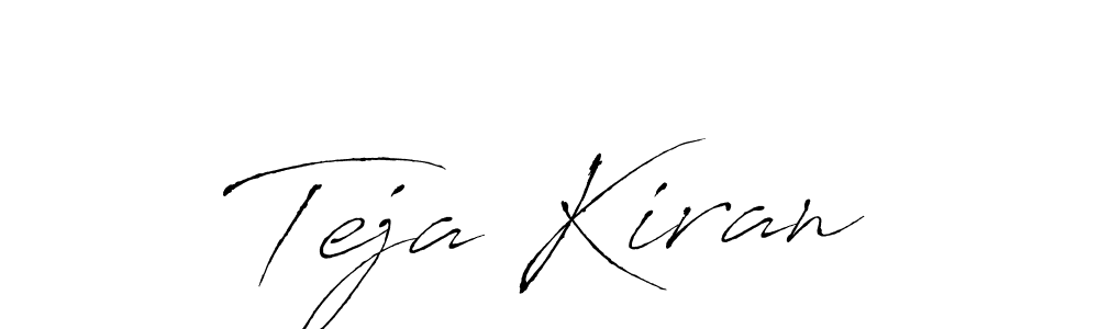 Similarly Antro_Vectra is the best handwritten signature design. Signature creator online .You can use it as an online autograph creator for name Teja Kiran. Teja Kiran signature style 6 images and pictures png