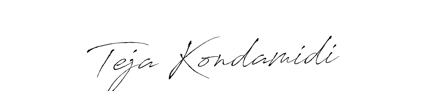 Also we have Teja Kondamidi name is the best signature style. Create professional handwritten signature collection using Antro_Vectra autograph style. Teja Kondamidi signature style 6 images and pictures png