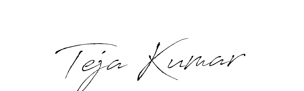 The best way (Antro_Vectra) to make a short signature is to pick only two or three words in your name. The name Teja Kumar include a total of six letters. For converting this name. Teja Kumar signature style 6 images and pictures png