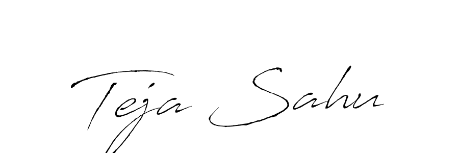 Make a beautiful signature design for name Teja Sahu. With this signature (Antro_Vectra) style, you can create a handwritten signature for free. Teja Sahu signature style 6 images and pictures png