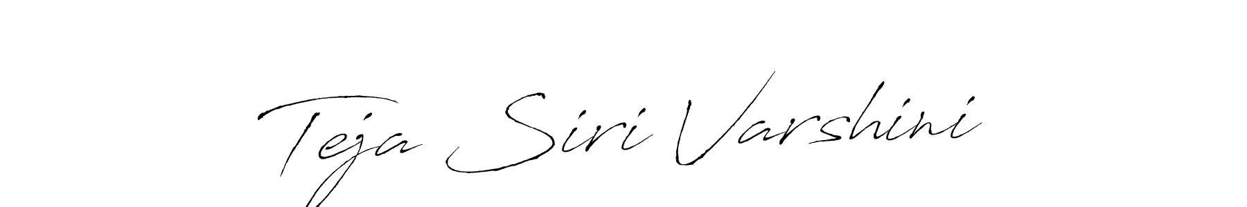 The best way (Antro_Vectra) to make a short signature is to pick only two or three words in your name. The name Teja Siri Varshini include a total of six letters. For converting this name. Teja Siri Varshini signature style 6 images and pictures png