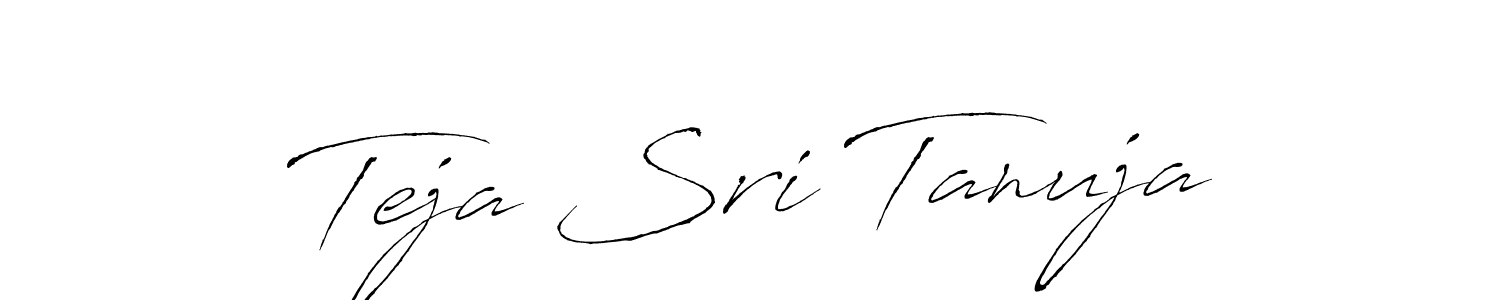 How to make Teja Sri Tanuja signature? Antro_Vectra is a professional autograph style. Create handwritten signature for Teja Sri Tanuja name. Teja Sri Tanuja signature style 6 images and pictures png