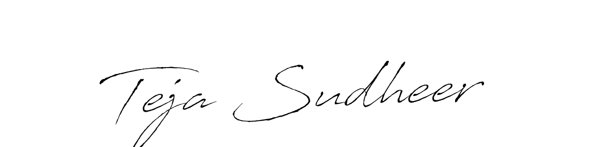 Create a beautiful signature design for name Teja Sudheer. With this signature (Antro_Vectra) fonts, you can make a handwritten signature for free. Teja Sudheer signature style 6 images and pictures png