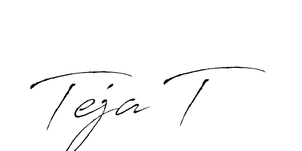 if you are searching for the best signature style for your name Teja T. so please give up your signature search. here we have designed multiple signature styles  using Antro_Vectra. Teja T signature style 6 images and pictures png