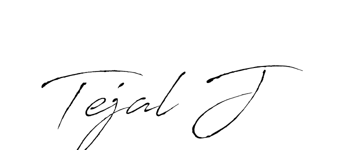 Make a beautiful signature design for name Tejal J. With this signature (Antro_Vectra) style, you can create a handwritten signature for free. Tejal J signature style 6 images and pictures png