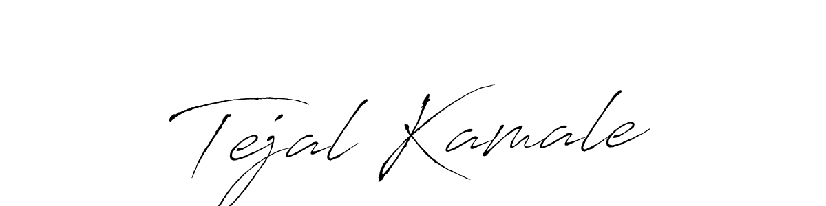 How to make Tejal Kamale name signature. Use Antro_Vectra style for creating short signs online. This is the latest handwritten sign. Tejal Kamale signature style 6 images and pictures png