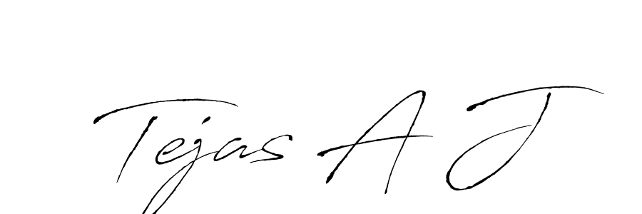 How to make Tejas A J signature? Antro_Vectra is a professional autograph style. Create handwritten signature for Tejas A J name. Tejas A J signature style 6 images and pictures png