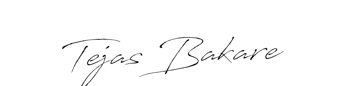 Design your own signature with our free online signature maker. With this signature software, you can create a handwritten (Antro_Vectra) signature for name Tejas Bakare. Tejas Bakare signature style 6 images and pictures png