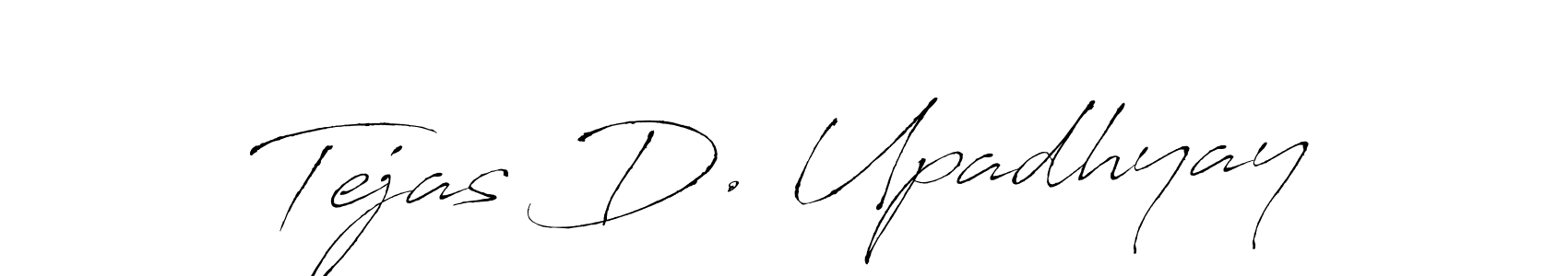 The best way (Antro_Vectra) to make a short signature is to pick only two or three words in your name. The name Tejas D. Upadhyay include a total of six letters. For converting this name. Tejas D. Upadhyay signature style 6 images and pictures png