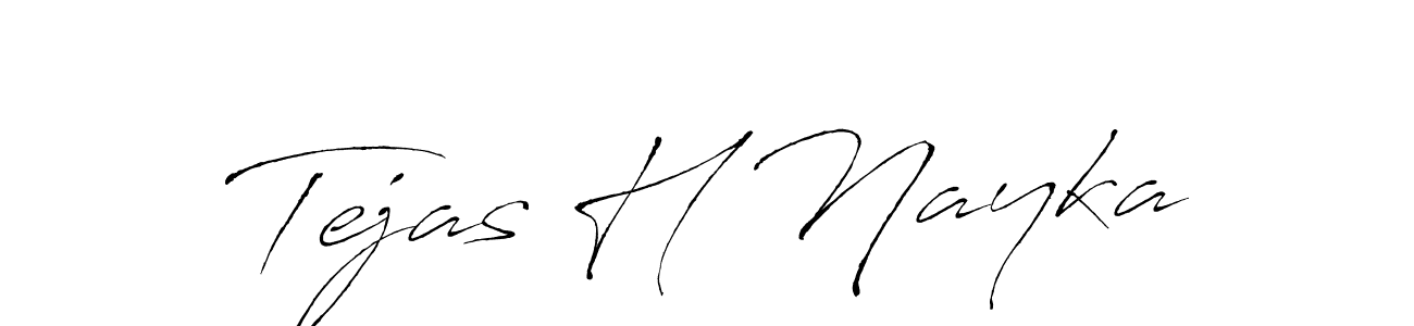 How to make Tejas H Nayka name signature. Use Antro_Vectra style for creating short signs online. This is the latest handwritten sign. Tejas H Nayka signature style 6 images and pictures png