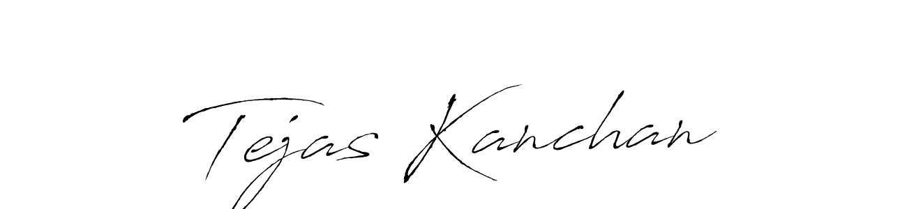 Create a beautiful signature design for name Tejas Kanchan. With this signature (Antro_Vectra) fonts, you can make a handwritten signature for free. Tejas Kanchan signature style 6 images and pictures png