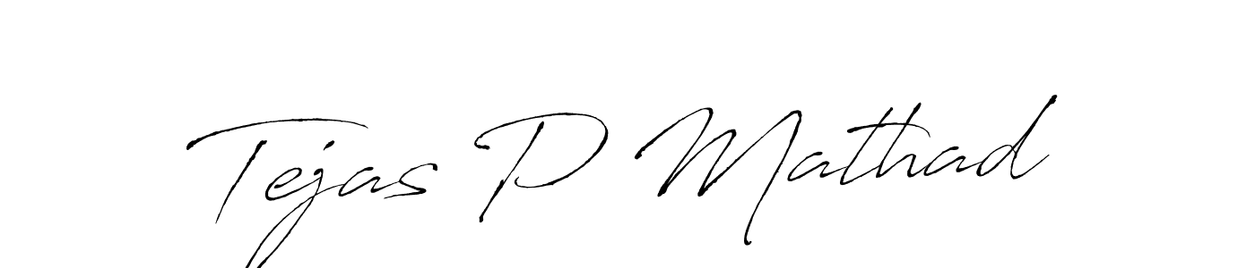 The best way (Antro_Vectra) to make a short signature is to pick only two or three words in your name. The name Tejas P Mathad include a total of six letters. For converting this name. Tejas P Mathad signature style 6 images and pictures png