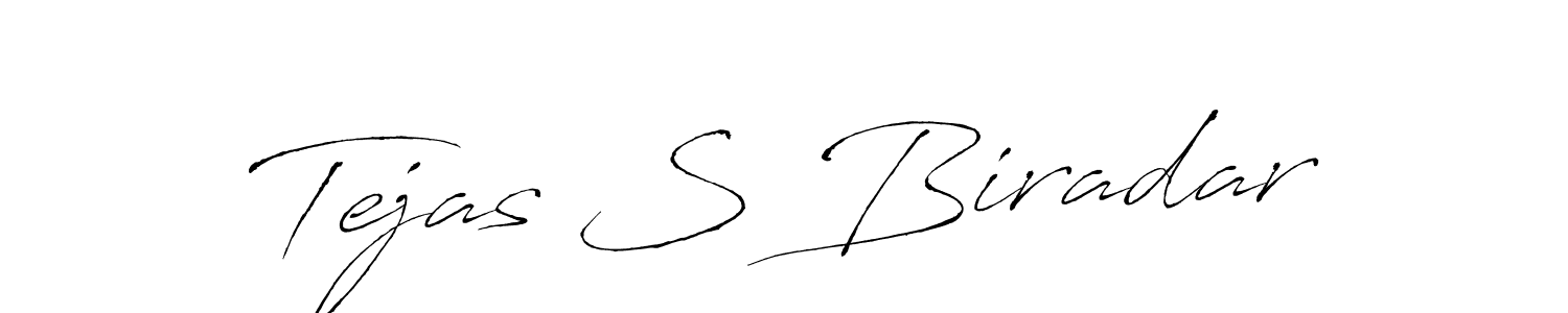 How to make Tejas S Biradar signature? Antro_Vectra is a professional autograph style. Create handwritten signature for Tejas S Biradar name. Tejas S Biradar signature style 6 images and pictures png