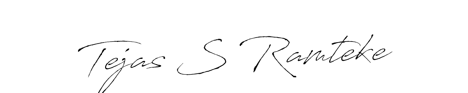 The best way (Antro_Vectra) to make a short signature is to pick only two or three words in your name. The name Tejas S Ramteke include a total of six letters. For converting this name. Tejas S Ramteke signature style 6 images and pictures png