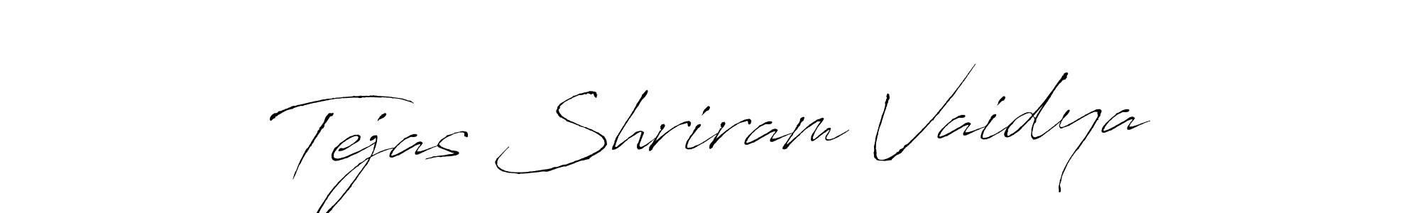 Tejas Shriram Vaidya stylish signature style. Best Handwritten Sign (Antro_Vectra) for my name. Handwritten Signature Collection Ideas for my name Tejas Shriram Vaidya. Tejas Shriram Vaidya signature style 6 images and pictures png