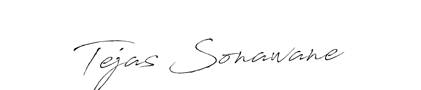 How to make Tejas Sonawane name signature. Use Antro_Vectra style for creating short signs online. This is the latest handwritten sign. Tejas Sonawane signature style 6 images and pictures png