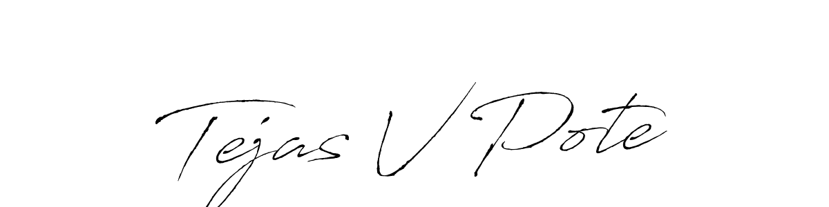 Design your own signature with our free online signature maker. With this signature software, you can create a handwritten (Antro_Vectra) signature for name Tejas V Pote. Tejas V Pote signature style 6 images and pictures png