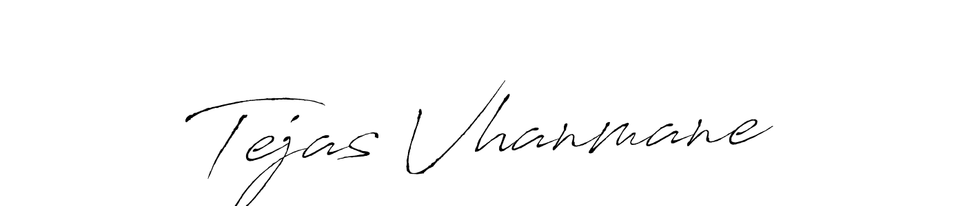 How to make Tejas Vhanmane signature? Antro_Vectra is a professional autograph style. Create handwritten signature for Tejas Vhanmane name. Tejas Vhanmane signature style 6 images and pictures png