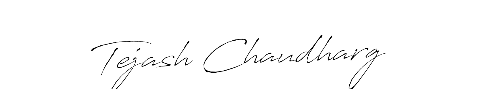 How to make Tejash Chaudharg name signature. Use Antro_Vectra style for creating short signs online. This is the latest handwritten sign. Tejash Chaudharg signature style 6 images and pictures png
