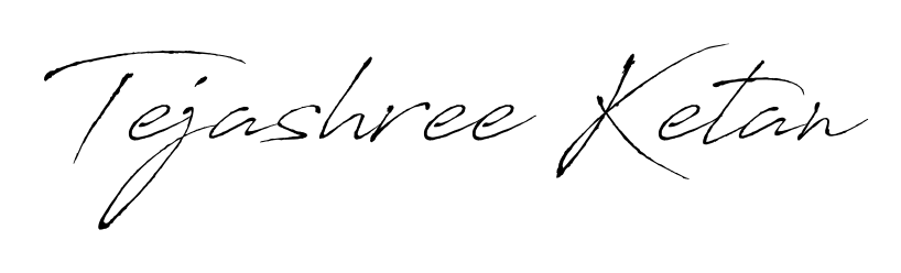 Practice writing Tejashree Ketan with the flow of Antro_Vectra lettering. A fantastic source of inspiration for developing your personal signature style. Tejashree Ketan signature style 6 images and pictures png