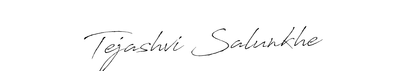 This is the best signature style for the Tejashvi Salunkhe name. Also you like these signature font (Antro_Vectra). Mix name signature. Tejashvi Salunkhe signature style 6 images and pictures png