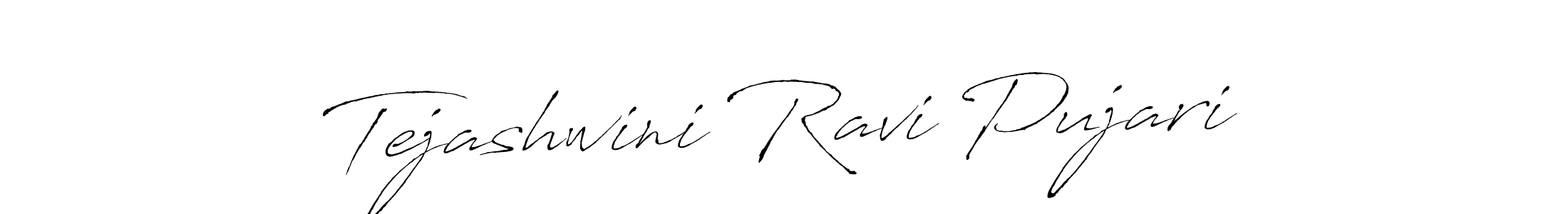 Tejashwini Ravi Pujari stylish signature style. Best Handwritten Sign (Antro_Vectra) for my name. Handwritten Signature Collection Ideas for my name Tejashwini Ravi Pujari. Tejashwini Ravi Pujari signature style 6 images and pictures png