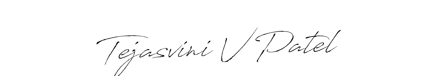Create a beautiful signature design for name Tejasvini V Patel. With this signature (Antro_Vectra) fonts, you can make a handwritten signature for free. Tejasvini V Patel signature style 6 images and pictures png