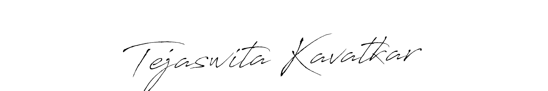 How to make Tejaswita Kavatkar name signature. Use Antro_Vectra style for creating short signs online. This is the latest handwritten sign. Tejaswita Kavatkar signature style 6 images and pictures png