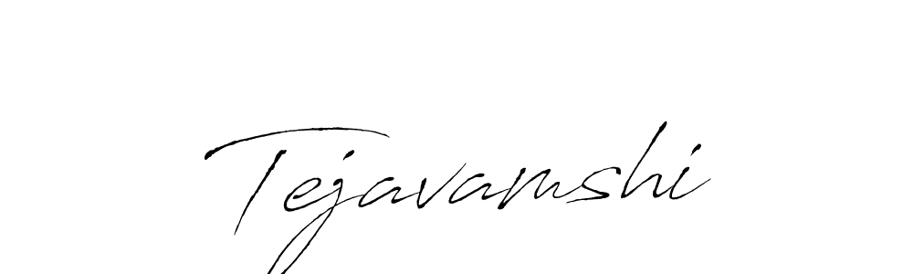 Make a beautiful signature design for name Tejavamshi. With this signature (Antro_Vectra) style, you can create a handwritten signature for free. Tejavamshi signature style 6 images and pictures png
