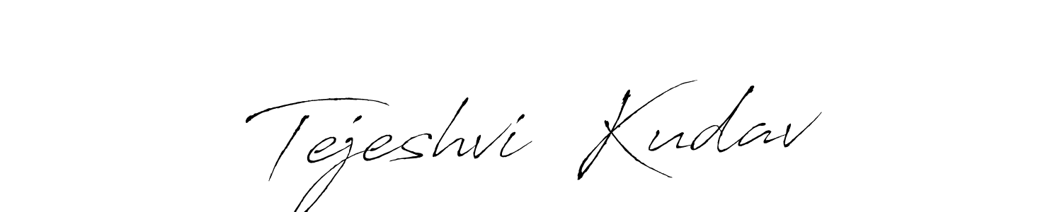 Similarly Antro_Vectra is the best handwritten signature design. Signature creator online .You can use it as an online autograph creator for name Tejeshvi  Kudav. Tejeshvi  Kudav signature style 6 images and pictures png