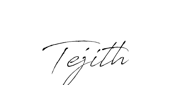 How to make Tejith name signature. Use Antro_Vectra style for creating short signs online. This is the latest handwritten sign. Tejith signature style 6 images and pictures png
