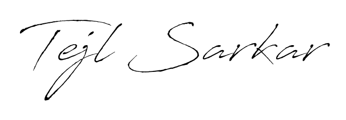 Looking for an artistic signature for Tejl Sarkar? The Antro_Vectra calligraphy style gives a sophisticated flow suitable for business cards and emails. Tejl Sarkar signature style 6 images and pictures png