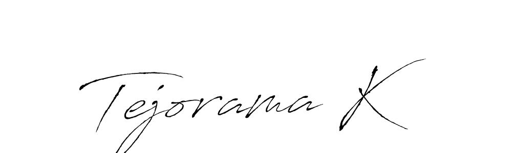 The best way (Antro_Vectra) to make a short signature is to pick only two or three words in your name. The name Tejorama K include a total of six letters. For converting this name. Tejorama K signature style 6 images and pictures png