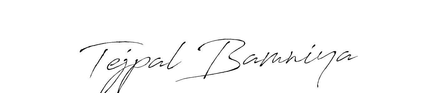 Make a beautiful signature design for name Tejpal Bamniya. With this signature (Antro_Vectra) style, you can create a handwritten signature for free. Tejpal Bamniya signature style 6 images and pictures png